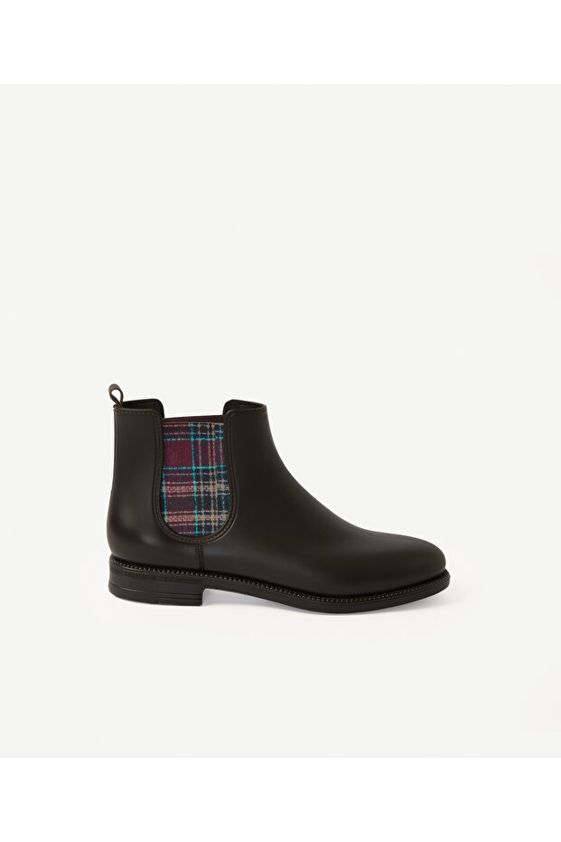 Plaid Patterned Rain Boots