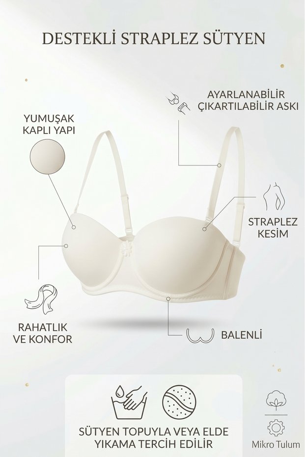 Silicone Supported Strapless Bra