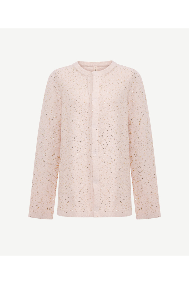 Regular Crew Neck Long Sleeve Cardigan