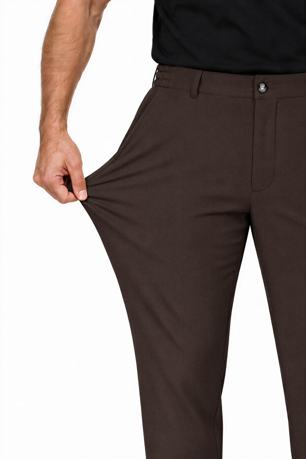 Men's North Flexible Relaxed Elastic Waist Jogger Pants Brown M702-R0311-01