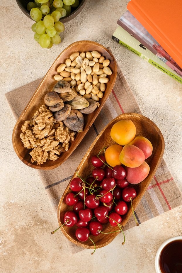 Mio - 2-Pack Acacia Oval Bowl 24 X 13 cm