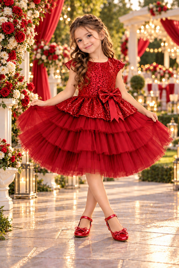 Birthday Special Day Children's Evening Dress Sequined Dress