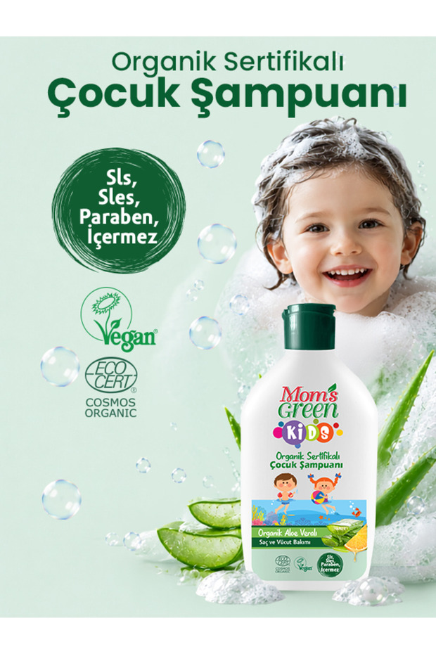 Children's Hair and Body Shampoo Organic Aloe Vera 360 ml