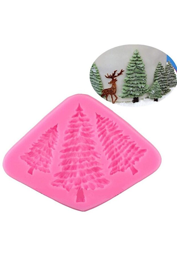 3 Pine Tree Sconces in One Mold, Triple Tree Silicone Mold K-121, Polyester Resin Epoxy Stone Powder Plaster Mold