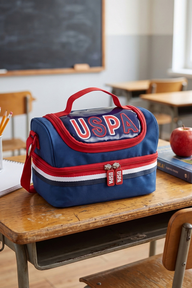U.S. Polo Assn. Plbsc 25043 First School Boys' Double Compartment Thermal Insulated Lunch Box Lacive