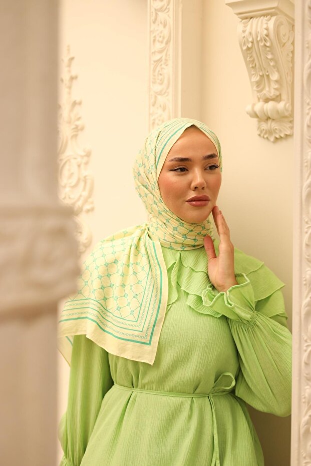 Olinda Shawl - 49005 - 13 Yellow Biskay Green