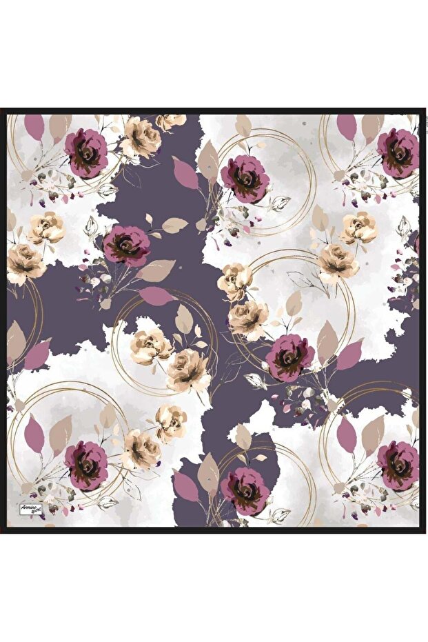 Sport Scarf - 8027-09 Gray Purple