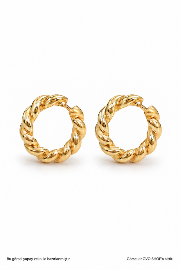Burgu Hakla Gold Old Money Casual Steel Women's Earrings