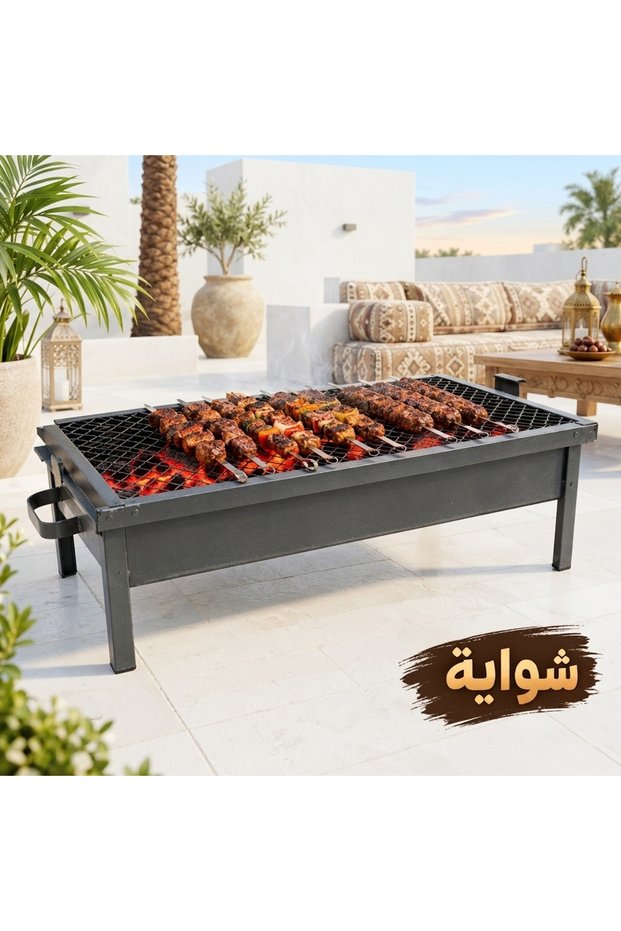 شواية متنقلة بيدين وشبك 30x60