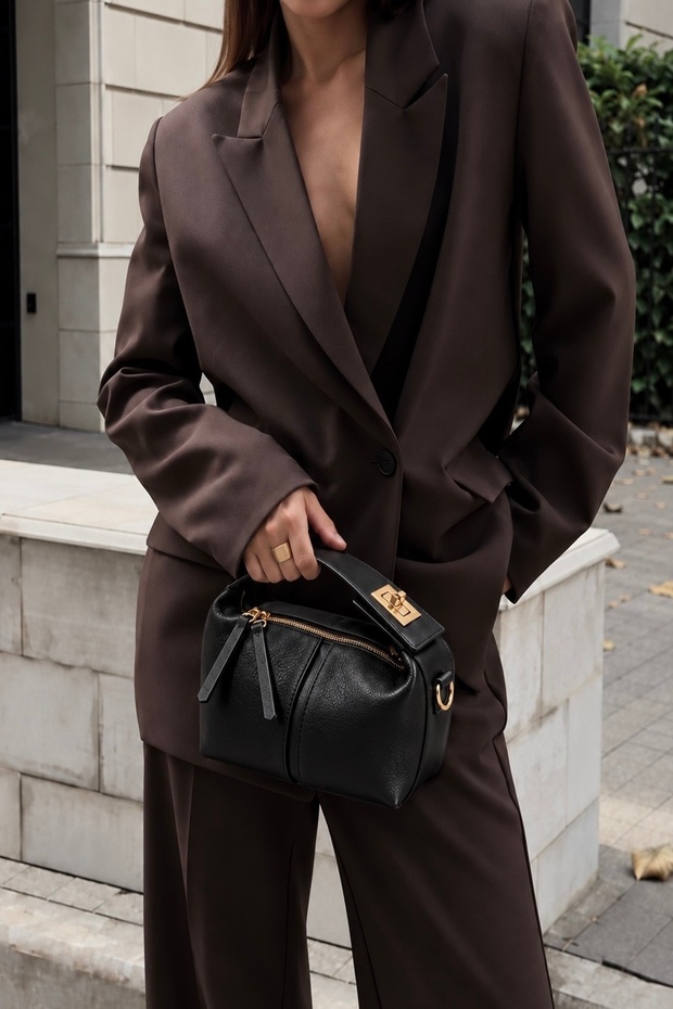 Women's Archel Leather Handbag Black