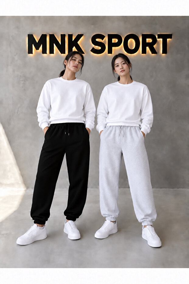 Mnk Sport Brooklyn Women's Black High Waisted Jogger Sweatpants