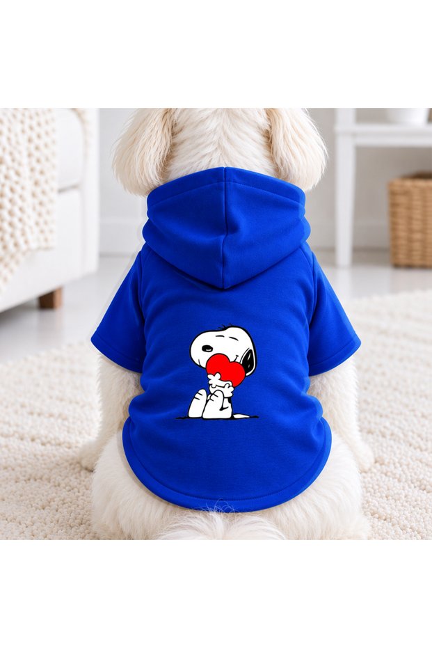 Blue Heart Printed Dog Apparel Sweatshirt