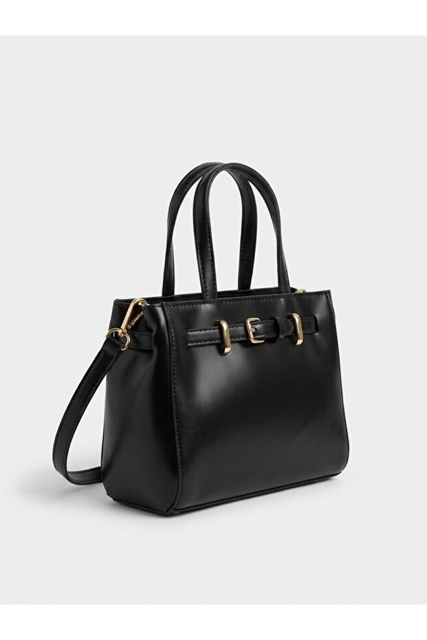 Women's Orchid Model Belt Detailed Adjustable Strap Hand and Shoulder Bag