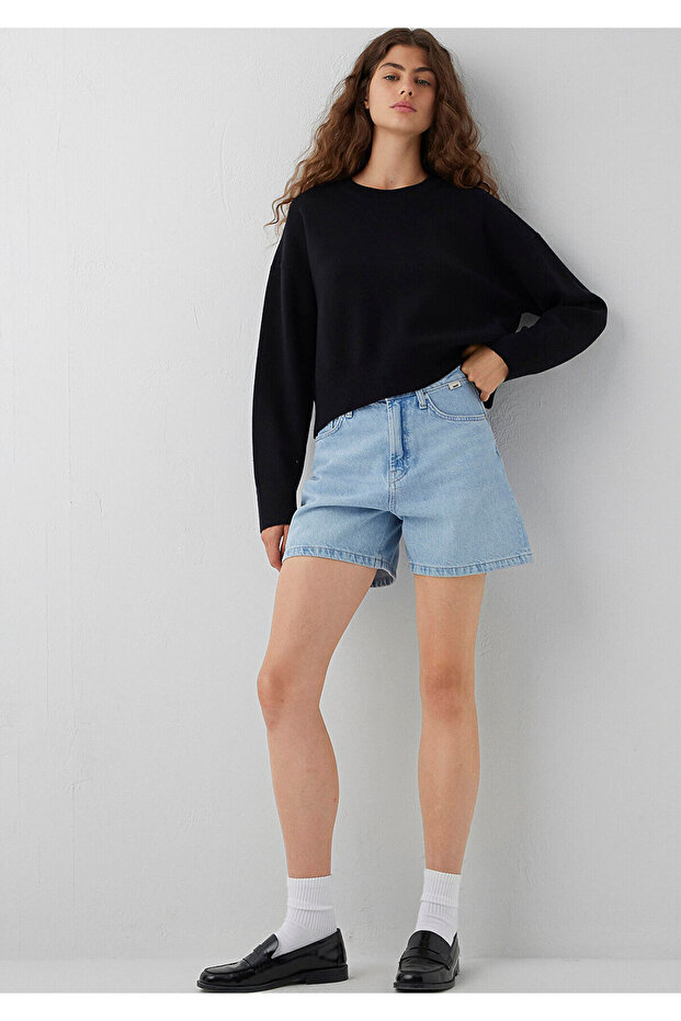 Black Basic Sweater Loose Fit / Relaxed Fit 1710933-900
