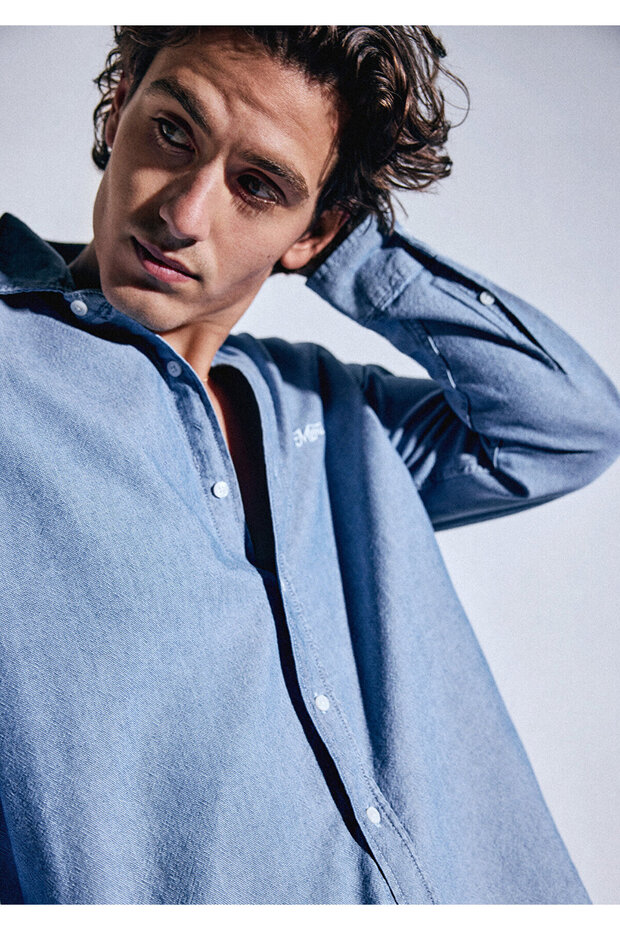 Mvjns Embroidered Shirt Loose Fit / Relaxed Fit 0211885-18790