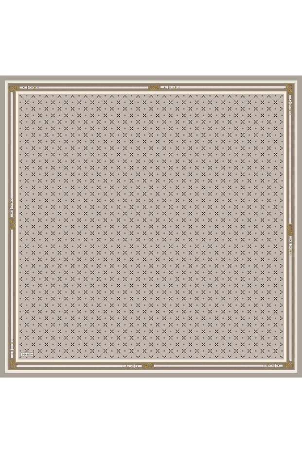 Belt Detailed Twill Silk Scarf Mink