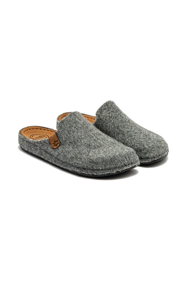 Mati Sabo Men's House Slippers, Smoke Grey, Size 41/45.