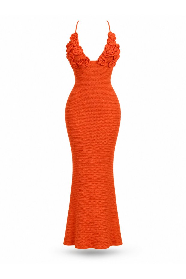 Celaena Tri̇ko Long Dress