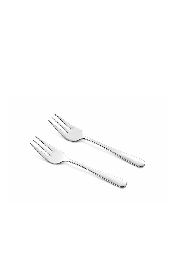 Tobecal Large Serving Fork Set 2 Pieces - Silver