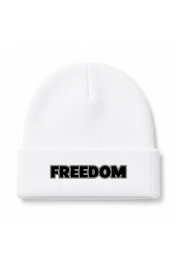 Freedom Bold Statement Graphic Beanie