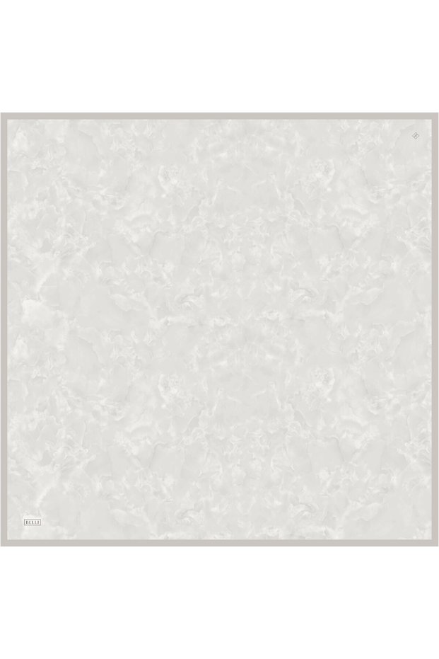 Ecru Abstract Pattern 100% Twill Silk Scarf 4428-06