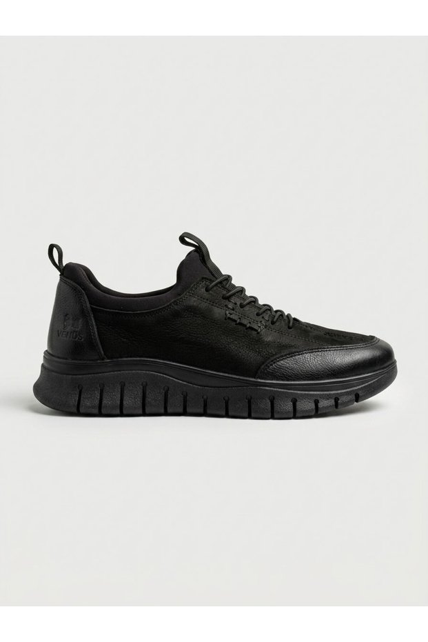 2216670K Genuine Leather Orthopedic Daily Elastic Lace-Up Shoes for Women