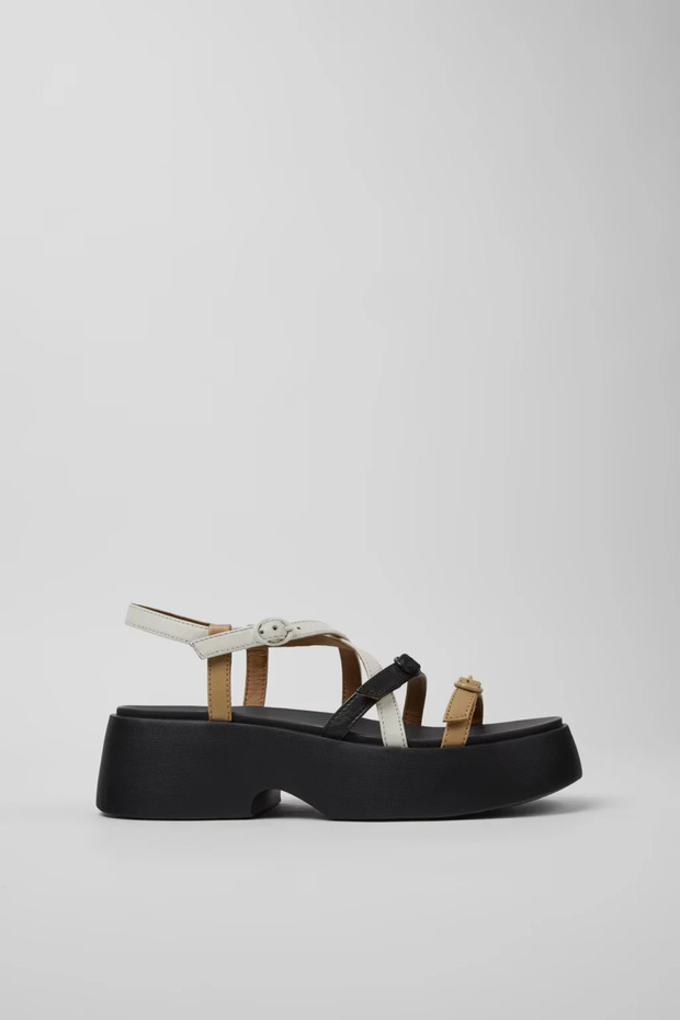 Twins Women's Multicolored Leather Sandals