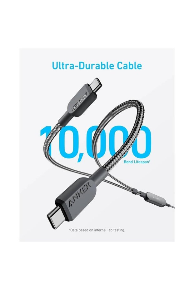 2-In-1 USB-C To USB-C Cable Black