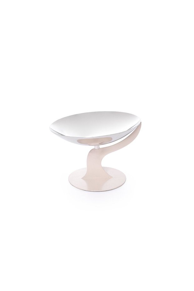 Beige Silver Serving Plate