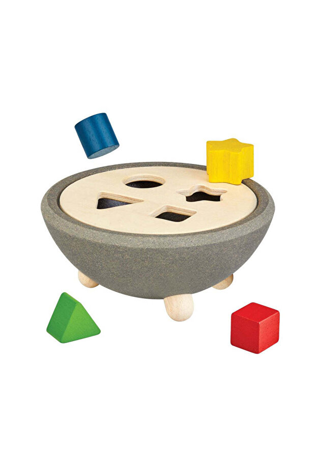 Shape Sorting Bowl — Wooden Toddler Toy
