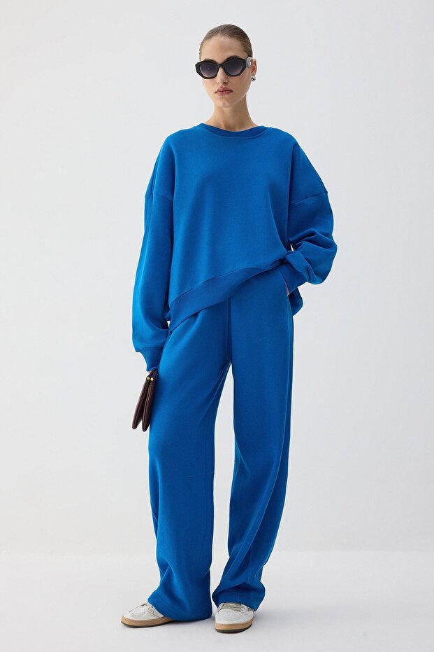 Wide-Leg Relax Knitted Tracksuits