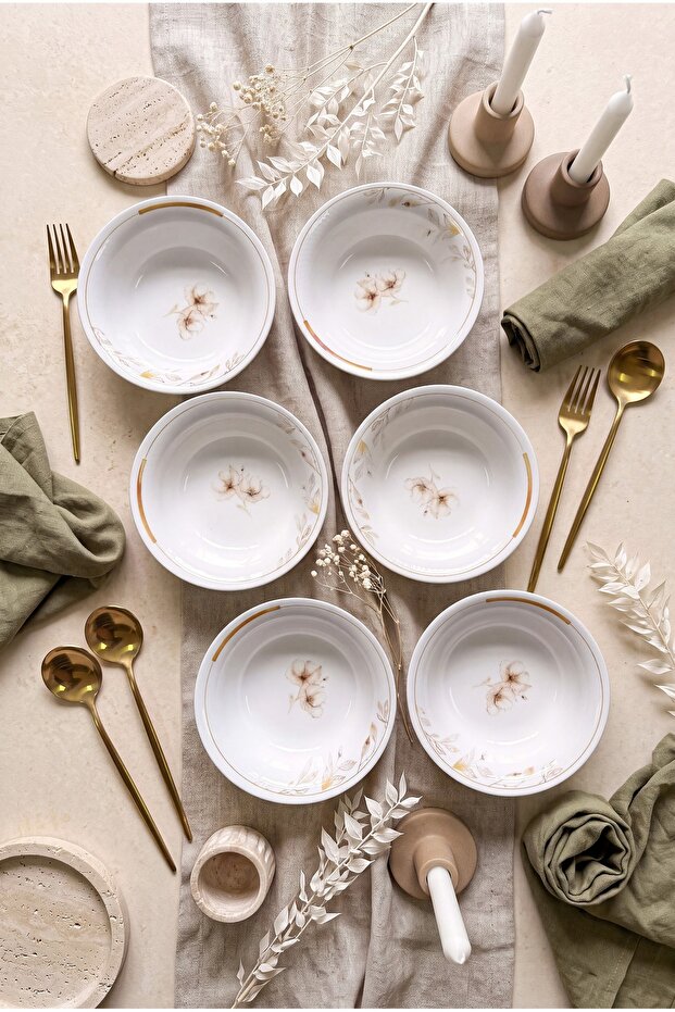 Nevruz Model 6 Persons/Parts Modern Soup Bowl