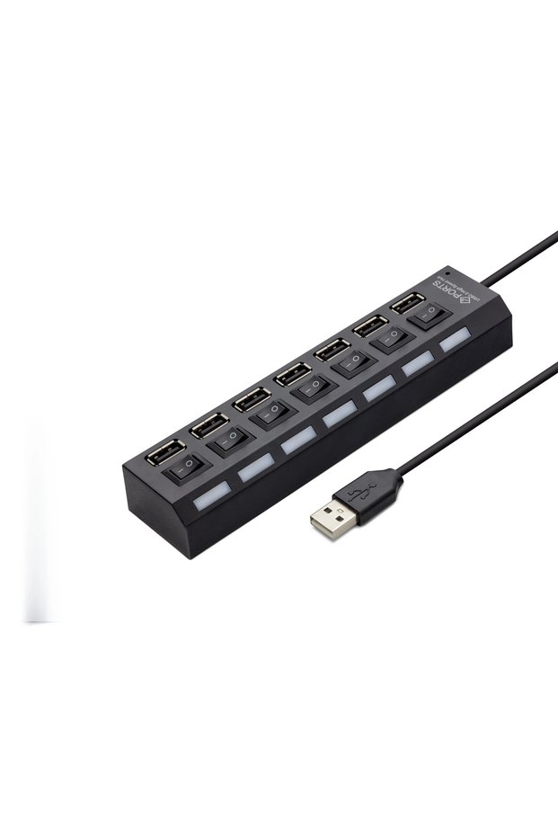 USB Switch Hub 7 Port 480 Mbps Black Hdx7001