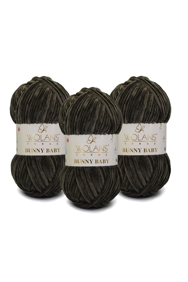 Bunny Baby Velvet Knitting Yarn 474 Gray - Pack of 3