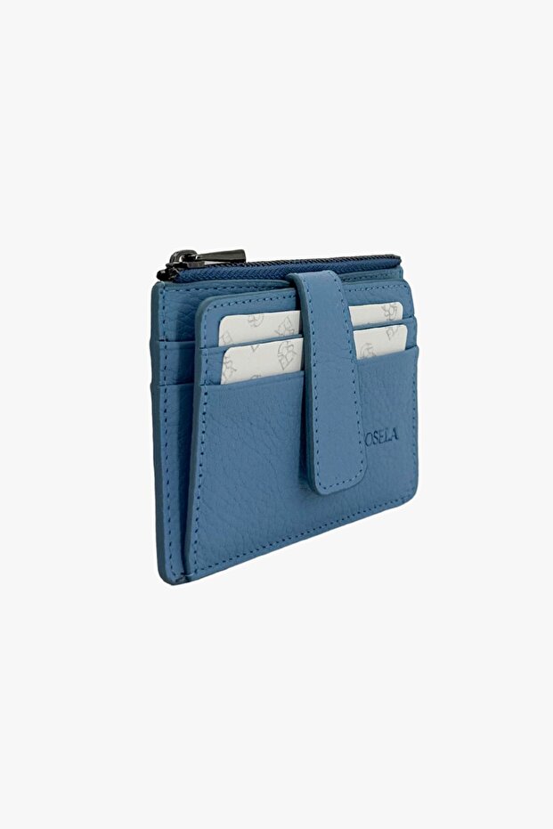 23-1049 Blue Leather Wallet