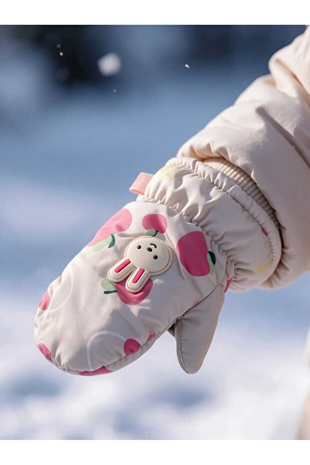 Kitti 1-4 Years Old Girls' Fleece-Lined Snow Ski Gloves