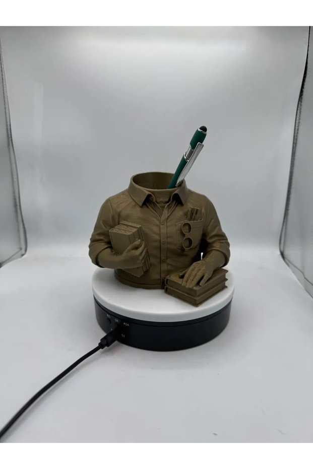 3D Printing Men's Teacher Themed Pen Holder Desktop Organizer Teachers' Day Gift