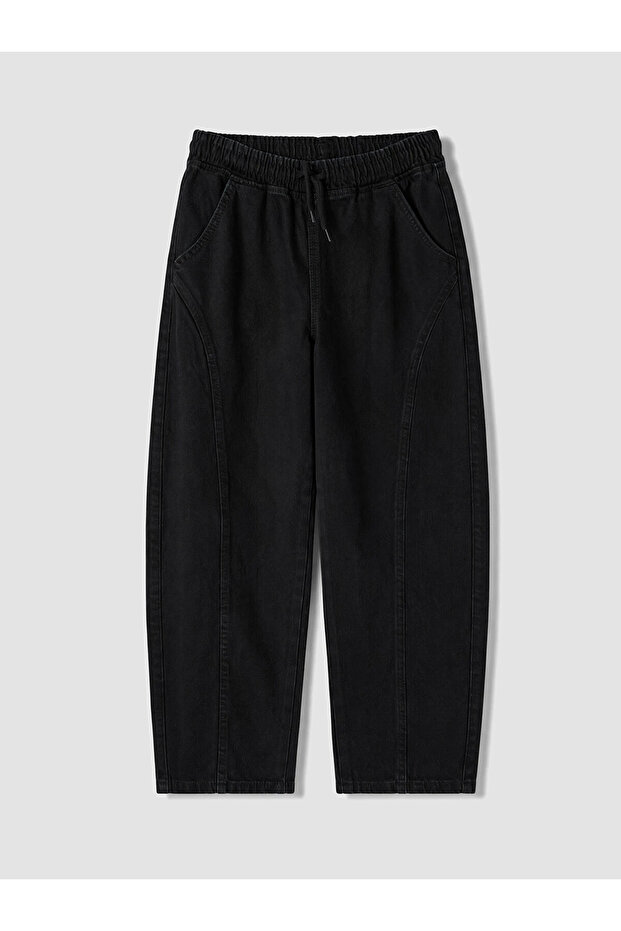 Lcw Kids Black Barrel Fit Boys' Jean Pants