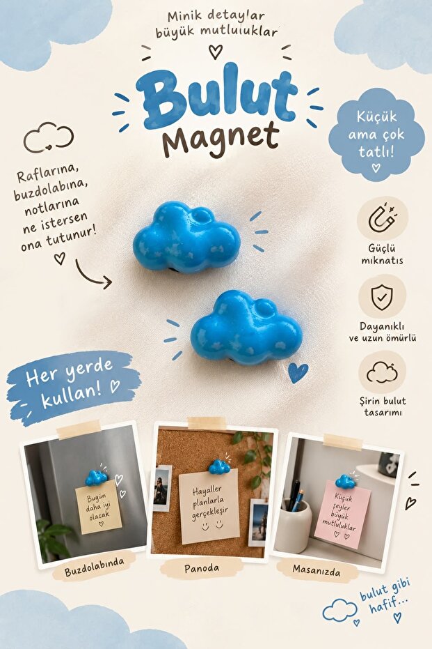 Bulut magnet 6'lı