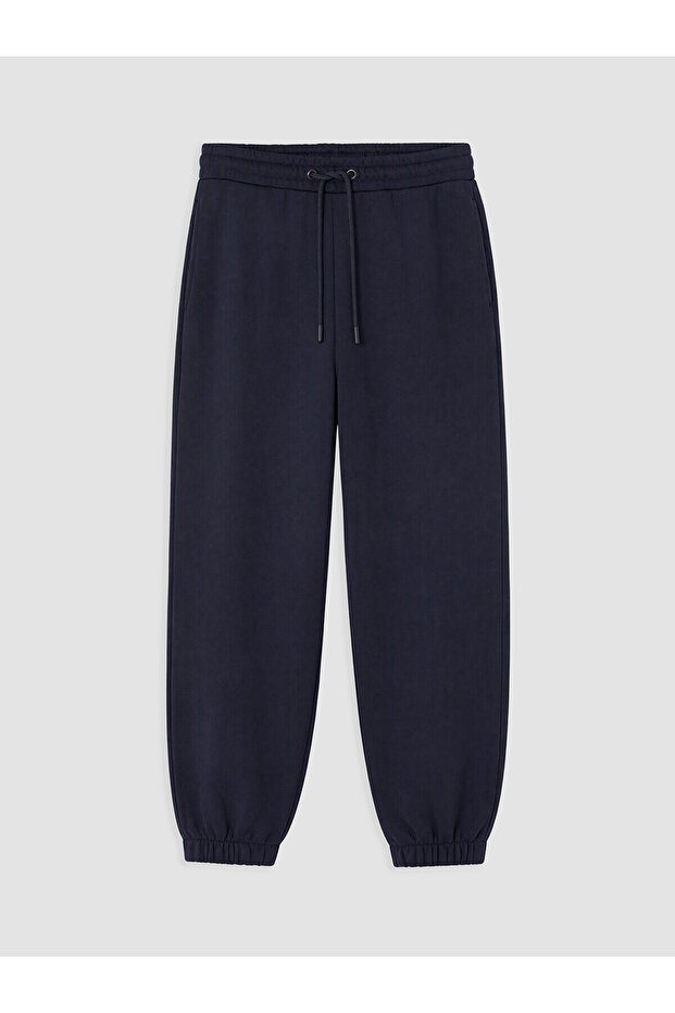Two Mt Shop Quality Lcw Everyday Navy Blue Women's Thick Jogger Sweatpants
