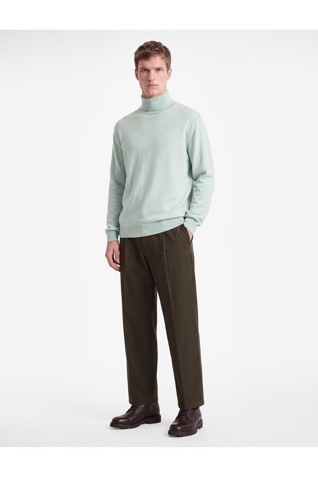 Regular Fit Long Sleeve High Neck Knit Sweater