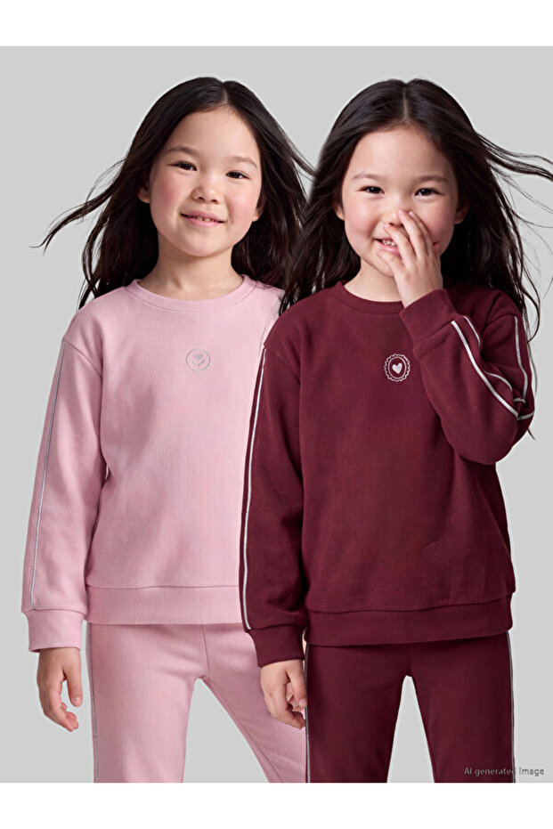 Timeless Clothing & Timeless Choices Zero Roba Collar Glittered Girls' Sweatshirt