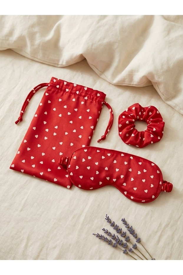 Hearted Sleep Set, 3-Piece Gift Set (100% Cotton)