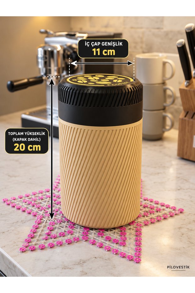 Coffee Storage Container Coffee Bean Storage Jar with Height Lid