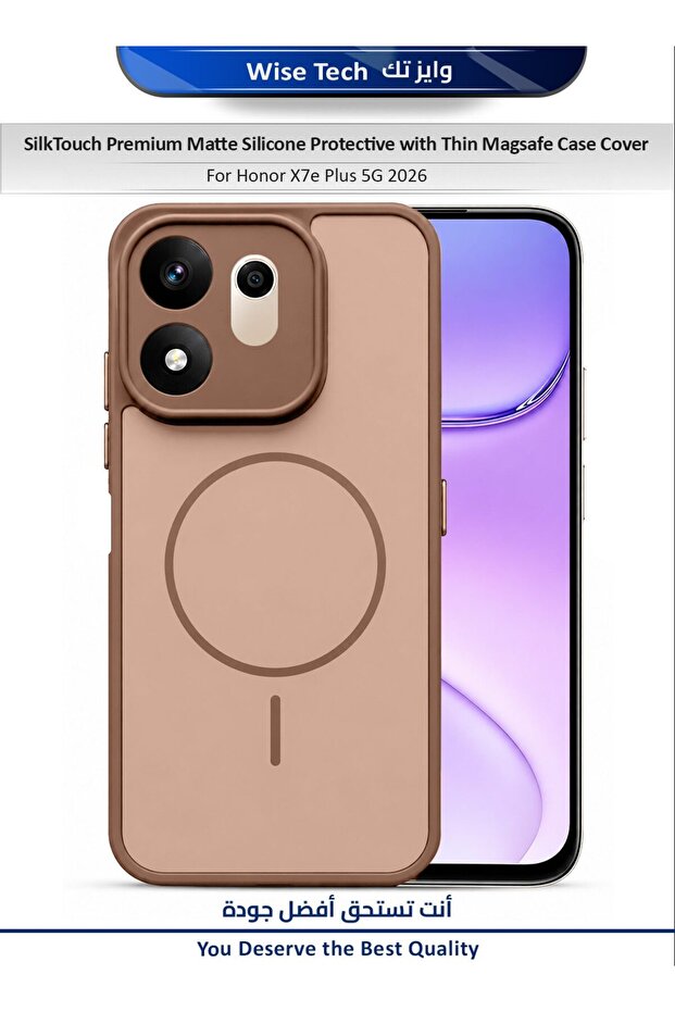Honor X7e Plus 5G 2026 SilkTouch Premium Matte Silicone Protective with Thin Magsafe Case Cover