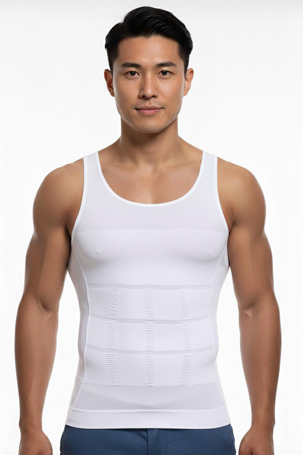Night White Belly Tightening Firming Men's Athlete Corset 6050