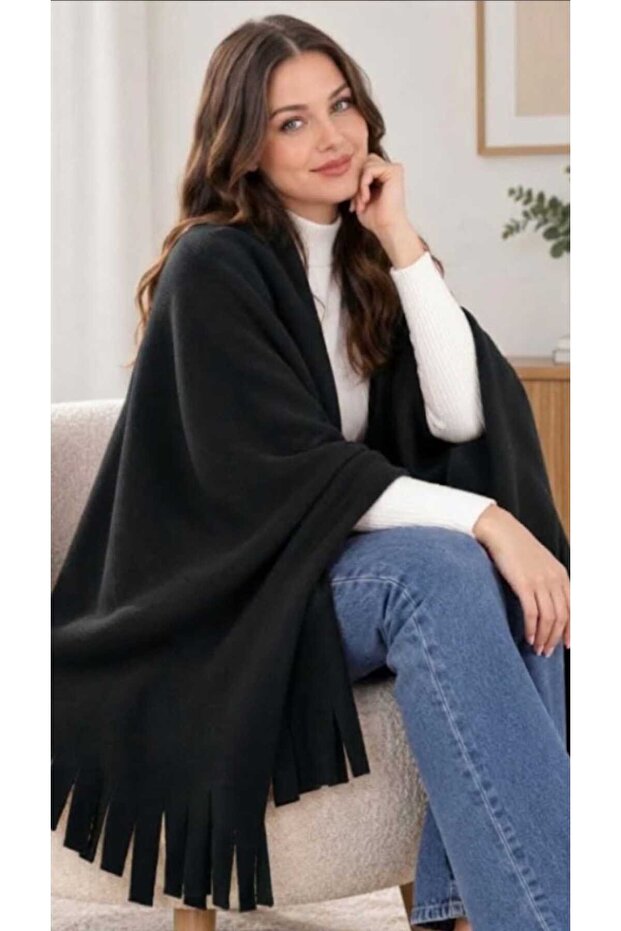 Red Cafe Restorant Hotel Fleece Shawl Scarf Kaşkol