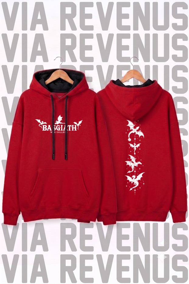Basgiath War College Printed Unisex Wide Fit Hooded Hoodie Sweatshirt