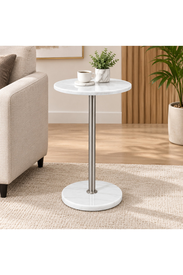 Single Service Table Silver Color