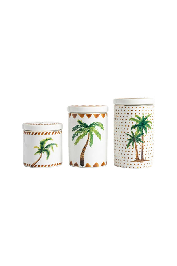 Palmina Bone 3-Piece Jar Set